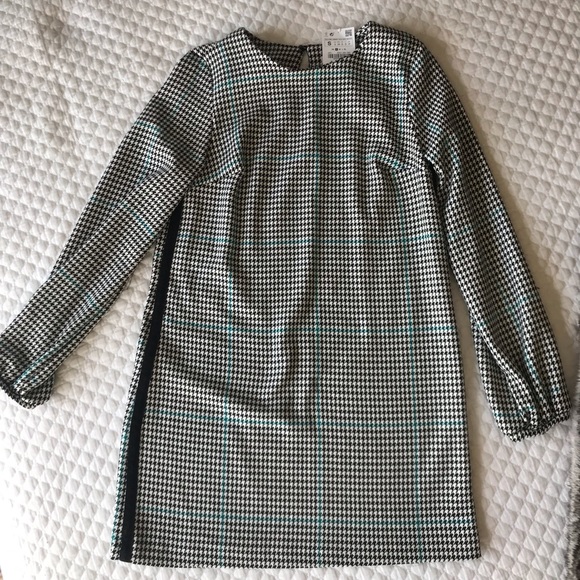 NWT Zara checked dress with velvet stripes - Picture 8 of 8